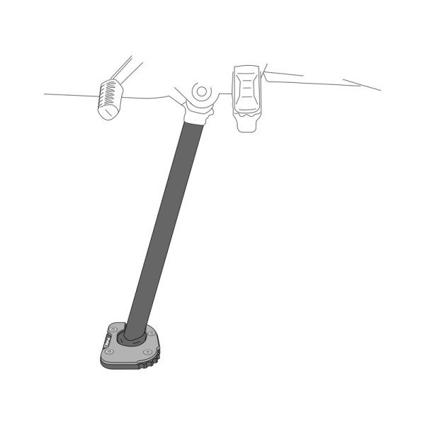 Puig Kickstand Extension Pad Black